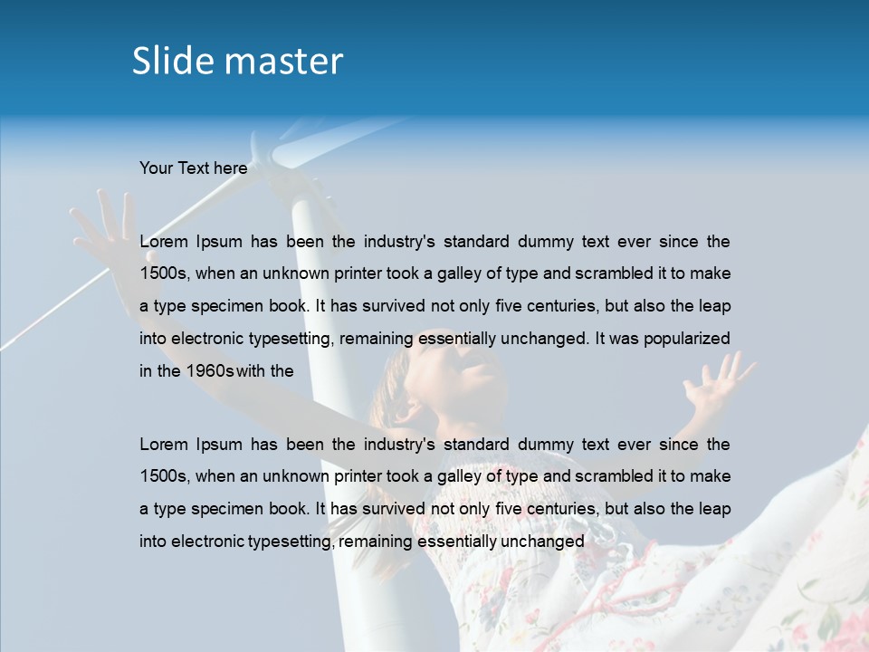 Development Sustainable Girl PowerPoint Template