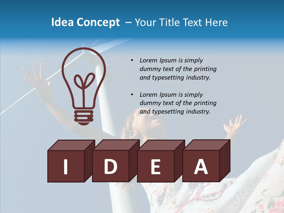 Development Sustainable Girl PowerPoint Template