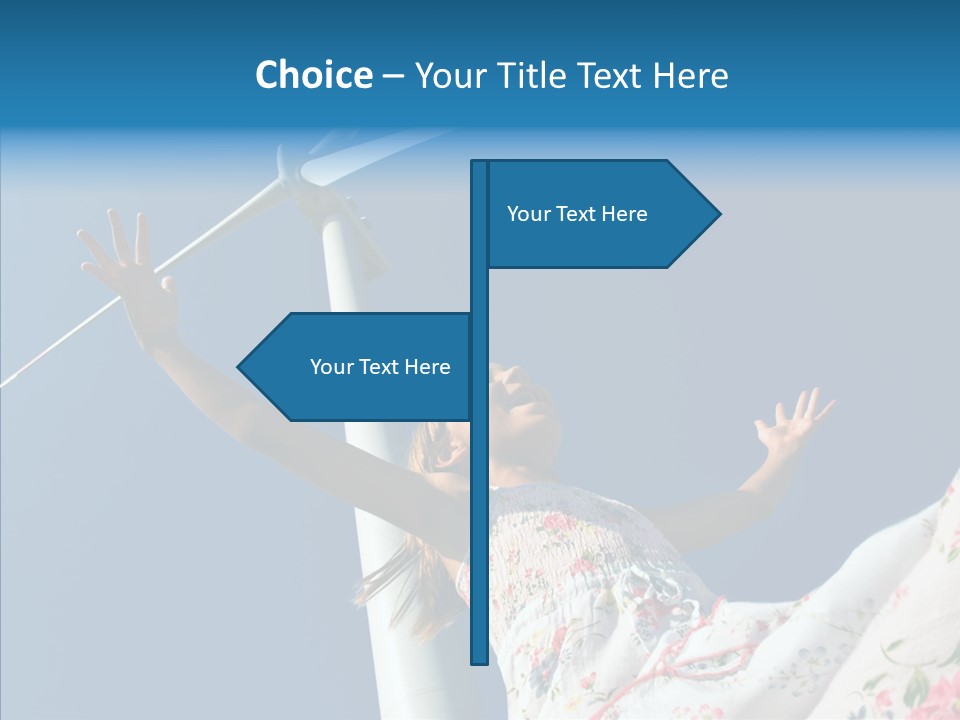 Development Sustainable Girl PowerPoint Template