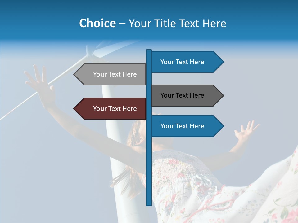 Development Sustainable Girl PowerPoint Template