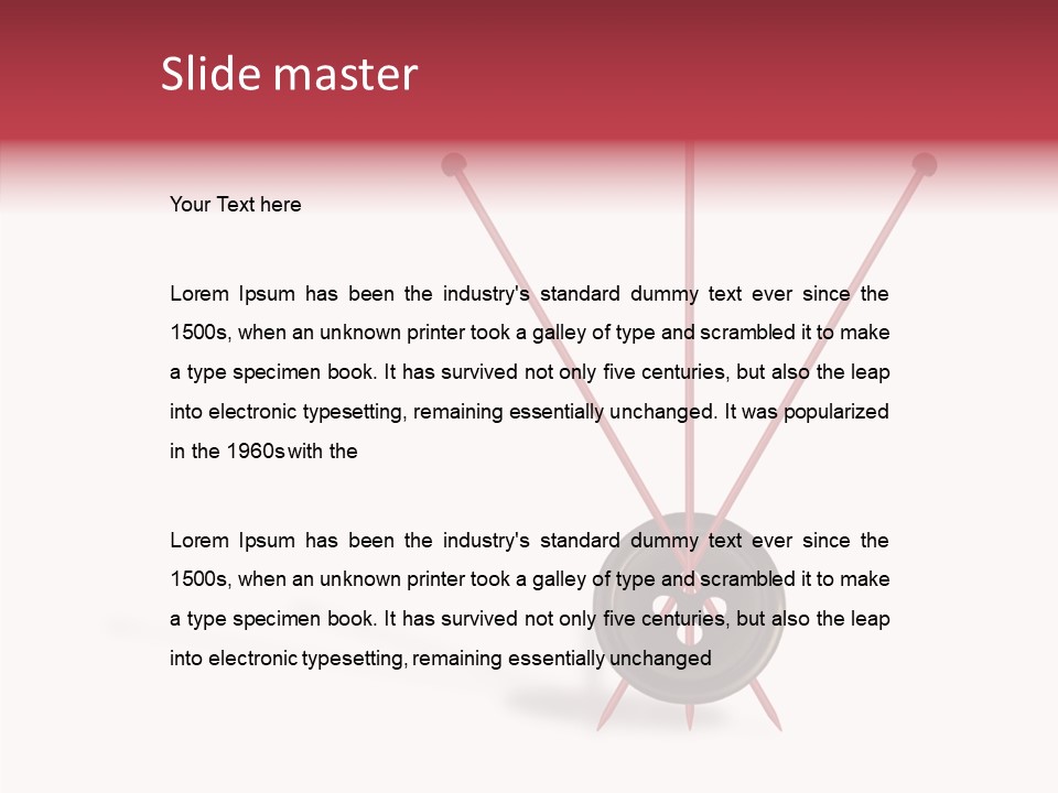 Button Handicraft Buttonholes PowerPoint Template