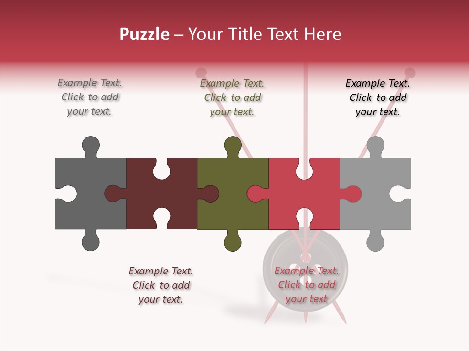 Button Handicraft Buttonholes PowerPoint Template