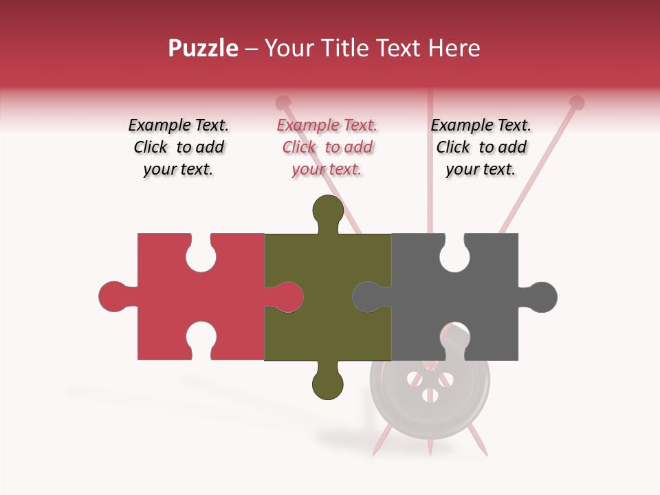 Button Handicraft Buttonholes PowerPoint Template