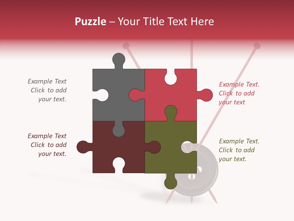 Button Handicraft Buttonholes PowerPoint Template