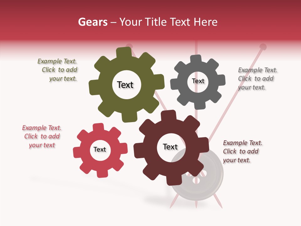 Button Handicraft Buttonholes PowerPoint Template