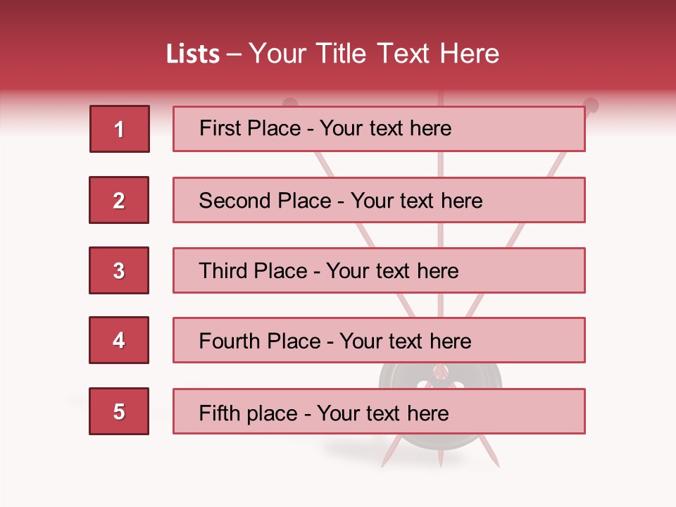 Button Handicraft Buttonholes PowerPoint Template