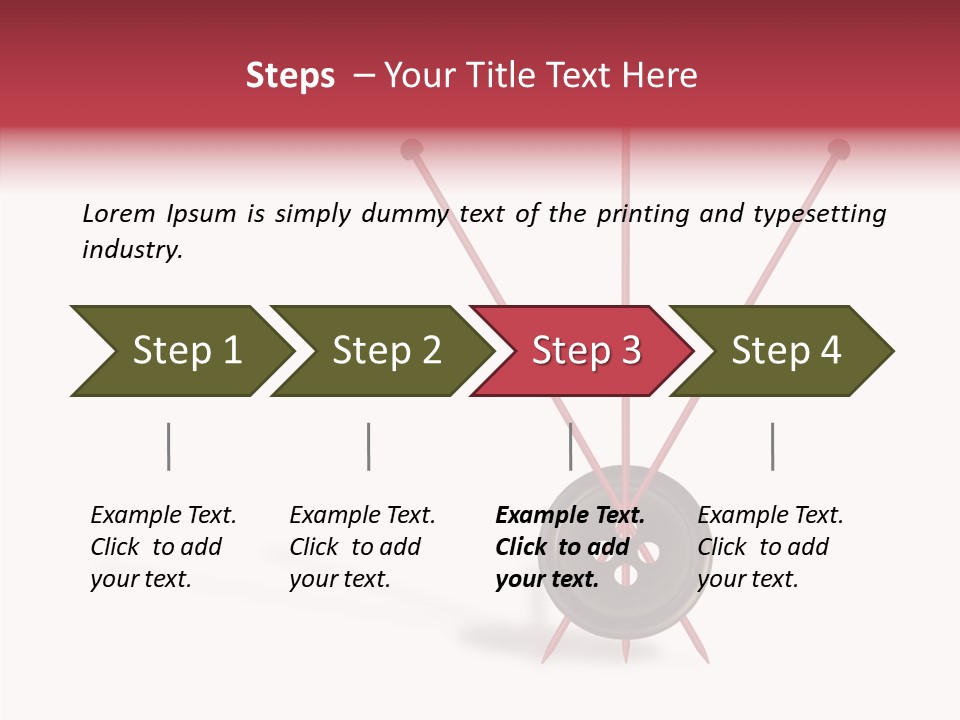 Button Handicraft Buttonholes PowerPoint Template