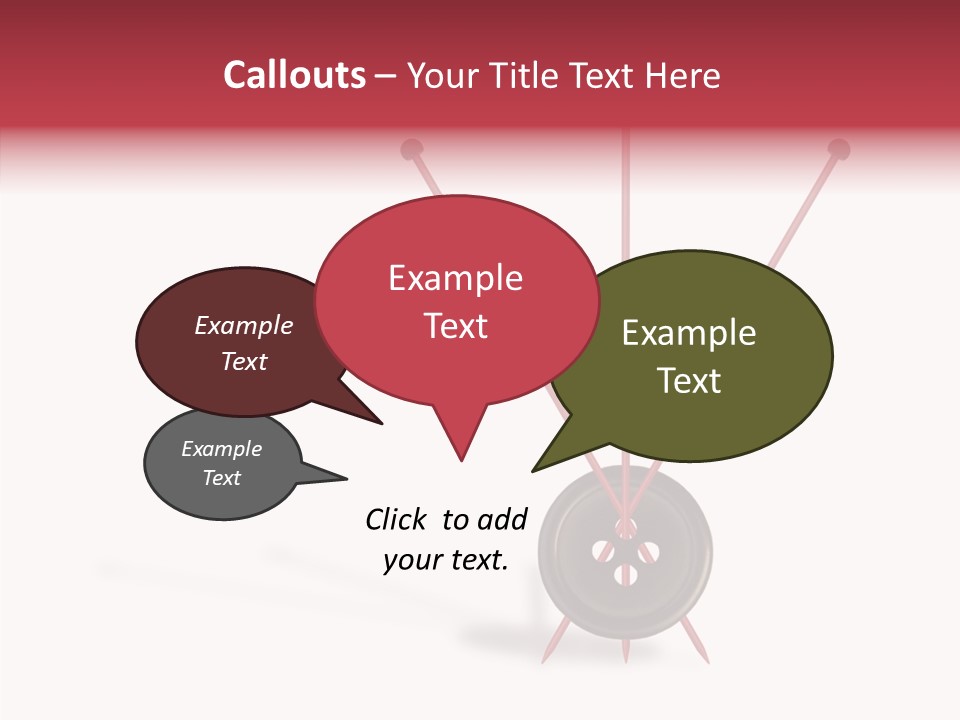 Button Handicraft Buttonholes PowerPoint Template