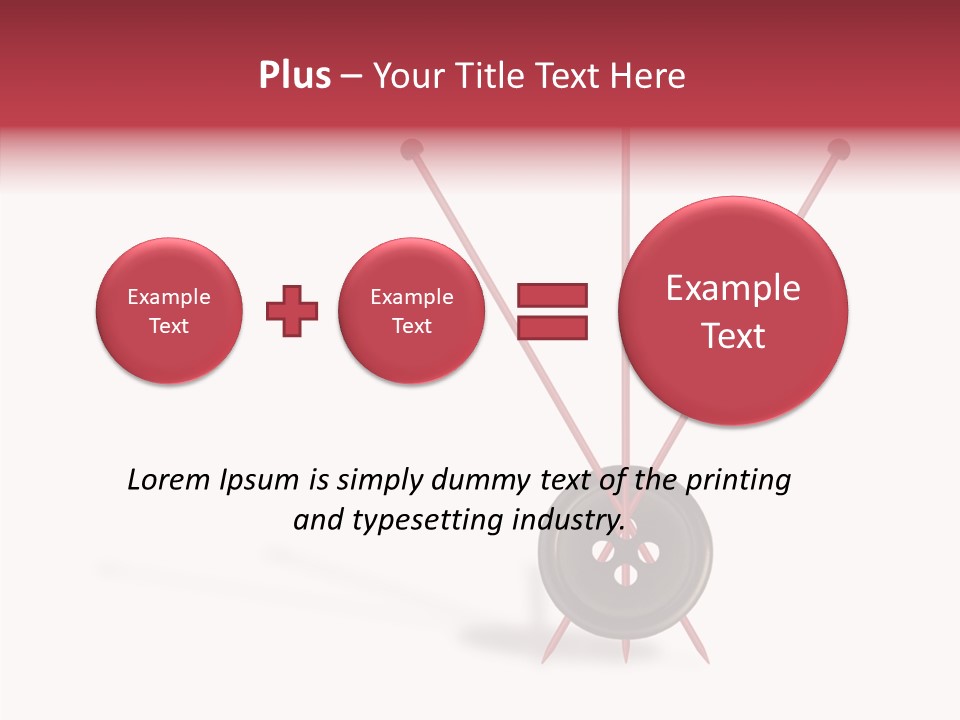 Button Handicraft Buttonholes PowerPoint Template