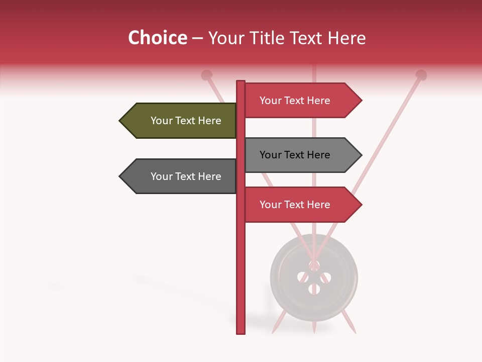 Button Handicraft Buttonholes PowerPoint Template