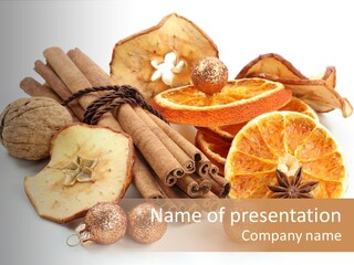 Apple Cinnamon Dry PowerPoint Template