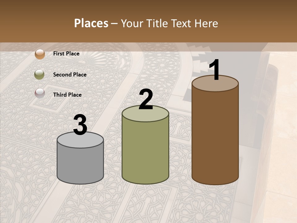 Golden Mosaic Handle PowerPoint Template
