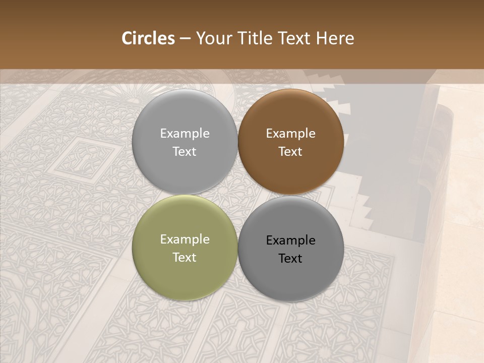 Golden Mosaic Handle PowerPoint Template