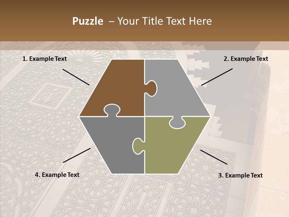 Golden Mosaic Handle PowerPoint Template