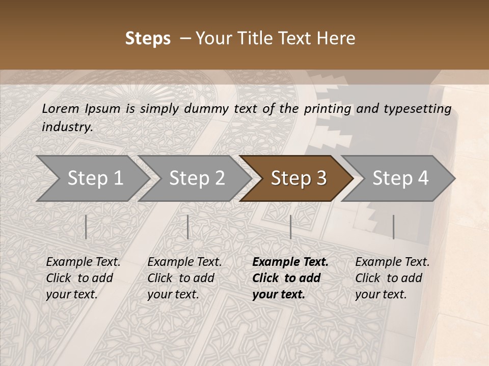 Golden Mosaic Handle PowerPoint Template