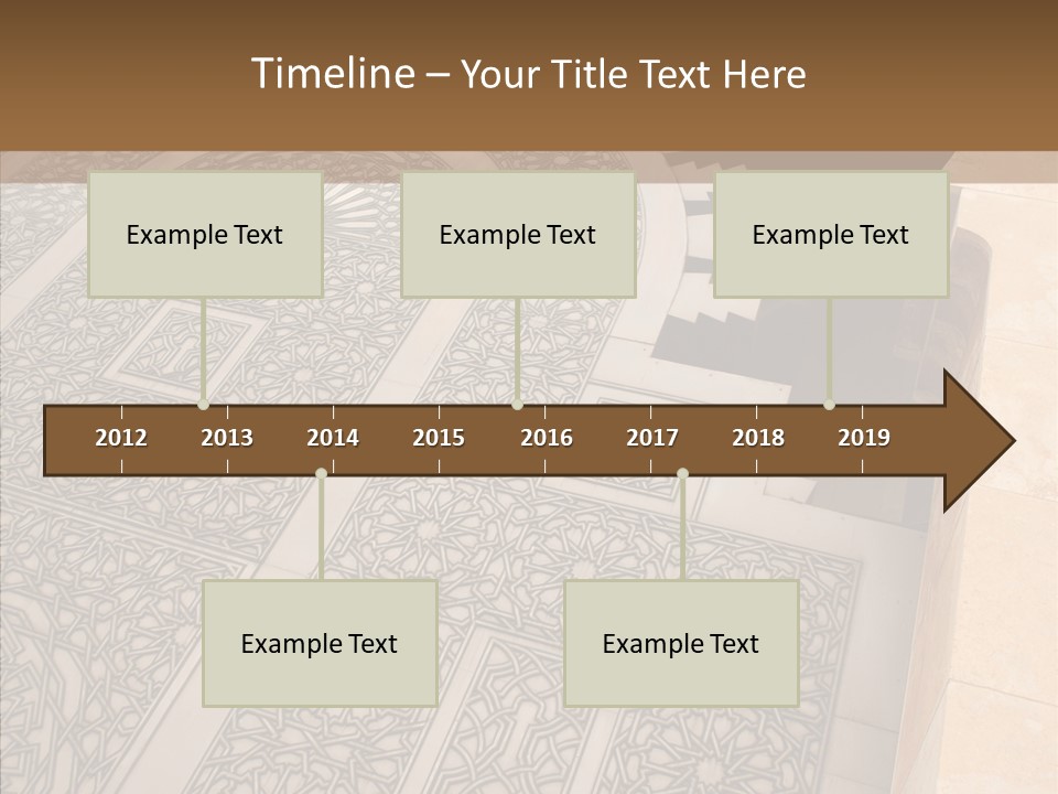 Golden Mosaic Handle PowerPoint Template