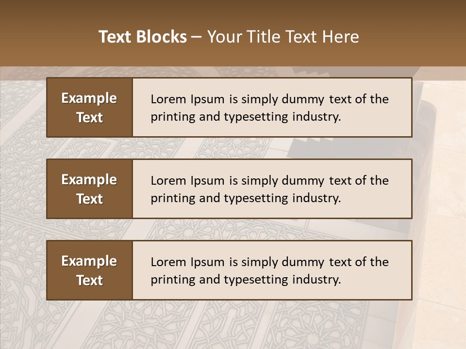 Golden Mosaic Handle PowerPoint Template