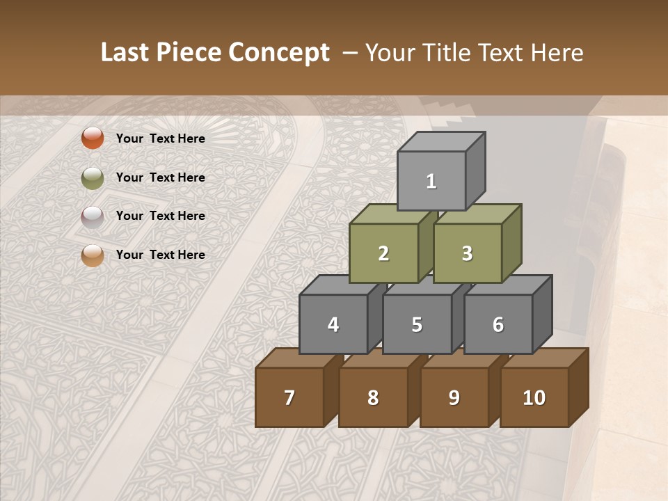 Golden Mosaic Handle PowerPoint Template