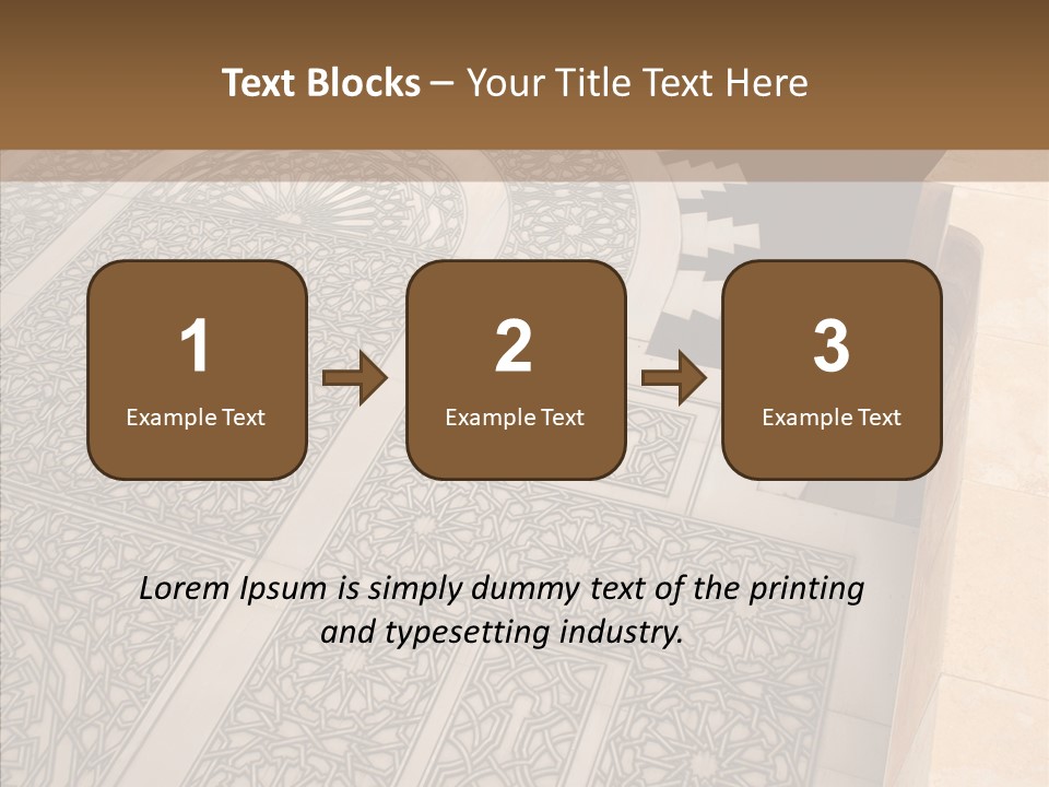 Golden Mosaic Handle PowerPoint Template