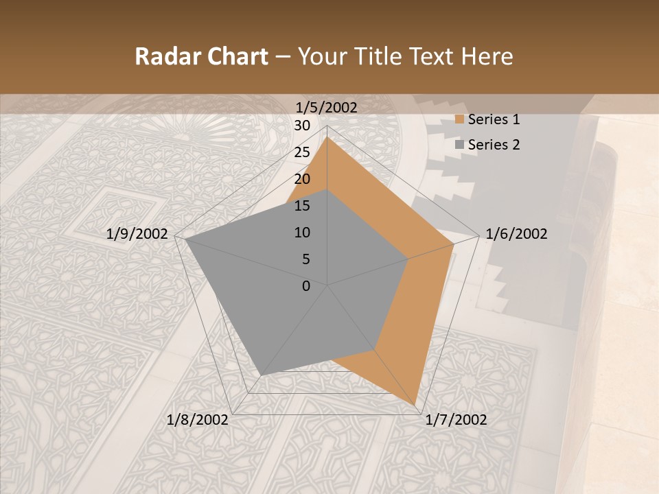 Golden Mosaic Handle PowerPoint Template