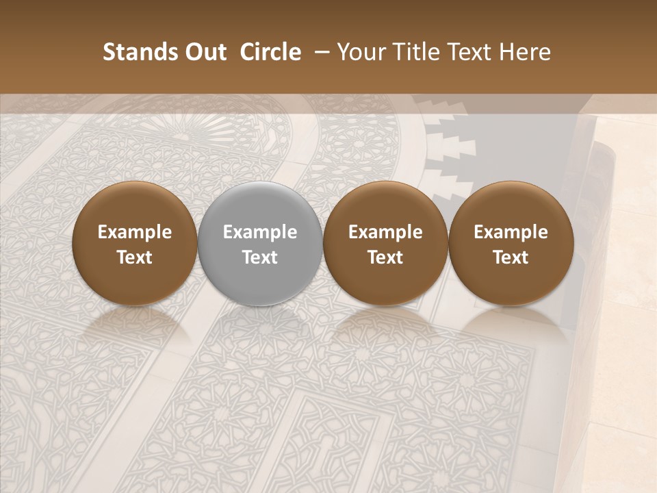 Golden Mosaic Handle PowerPoint Template