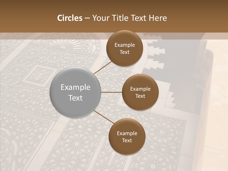 Golden Mosaic Handle PowerPoint Template