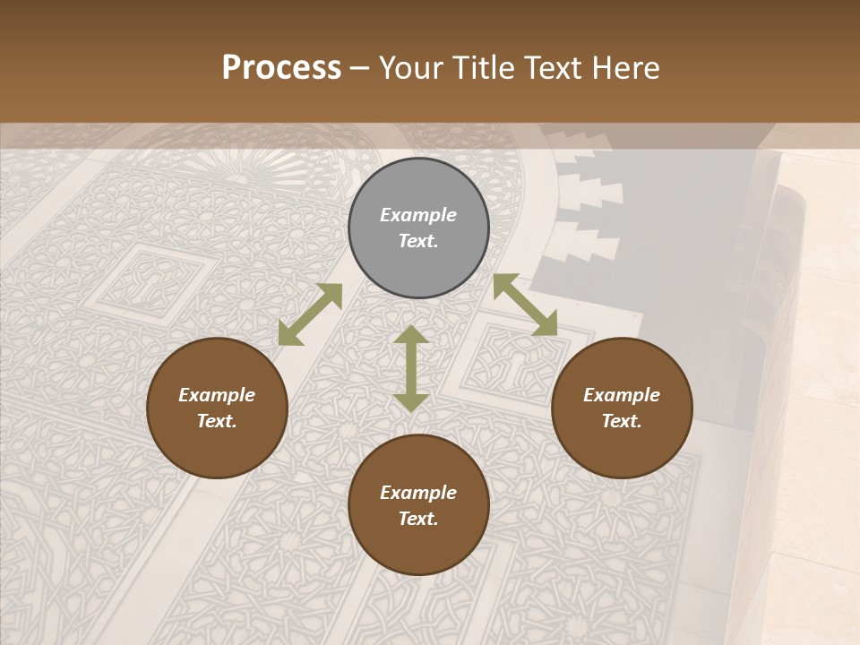 Golden Mosaic Handle PowerPoint Template