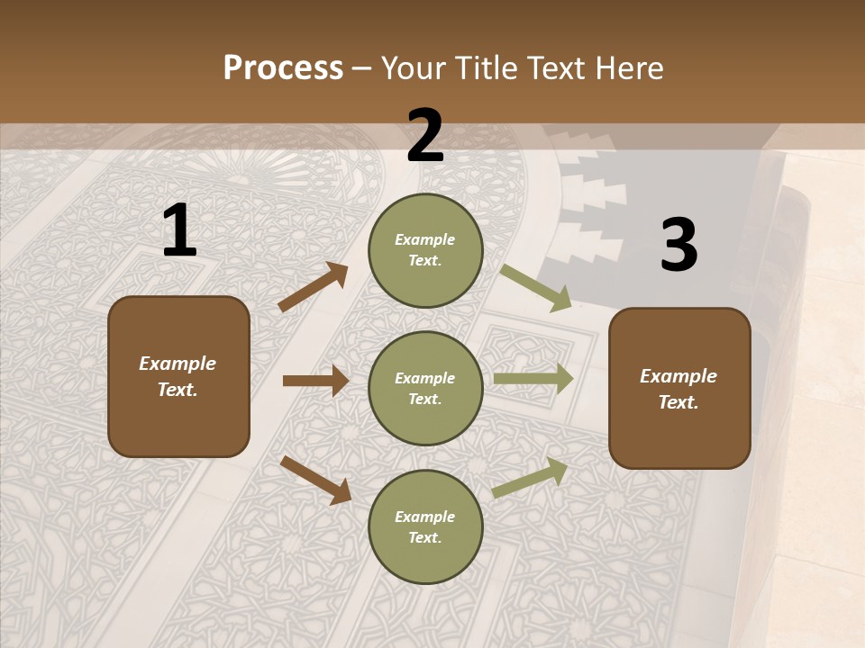Golden Mosaic Handle PowerPoint Template