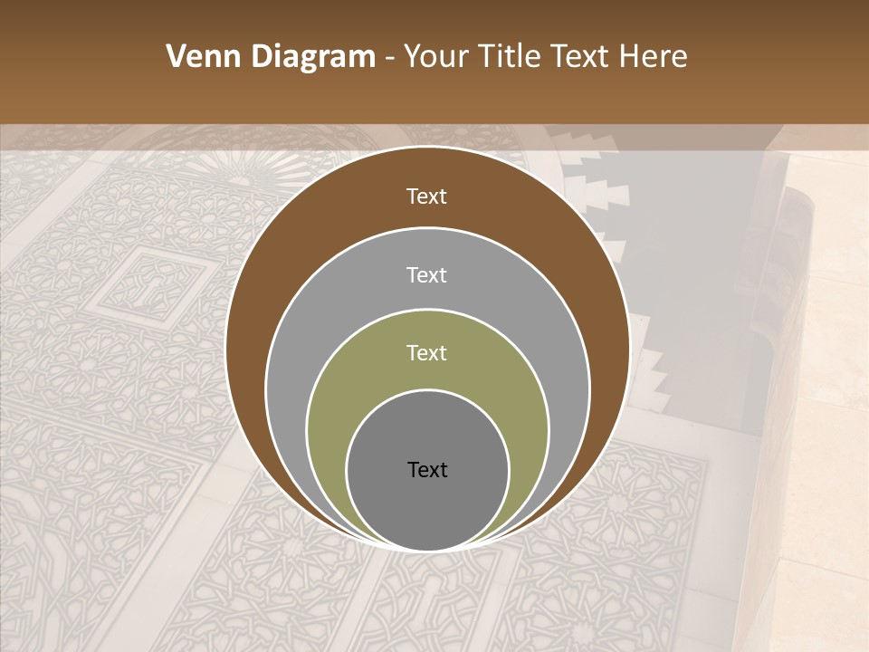 Golden Mosaic Handle PowerPoint Template