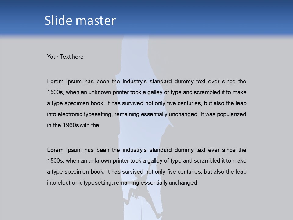 Success Rock Thrill PowerPoint Template