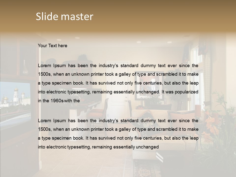 Home Style Armchair PowerPoint Template