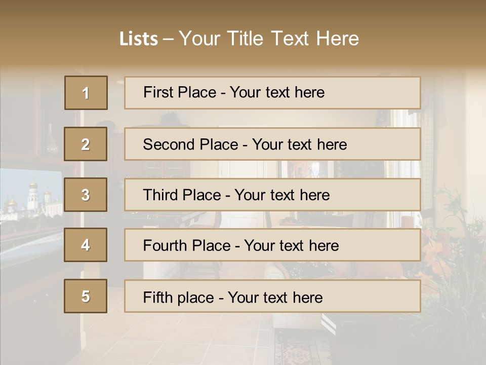 Home Style Armchair PowerPoint Template