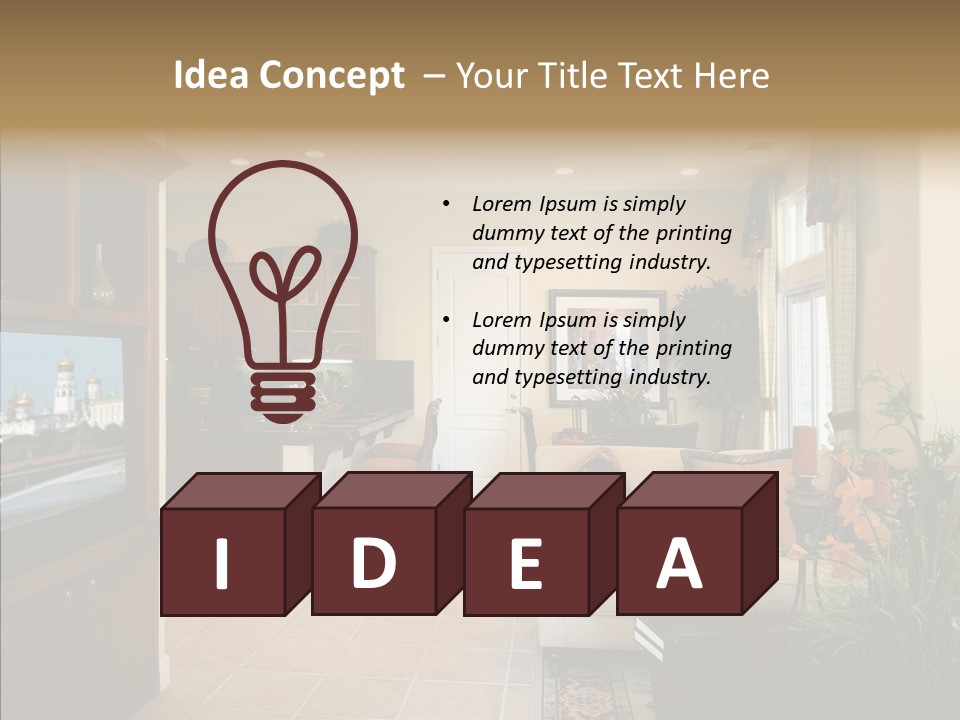 Home Style Armchair PowerPoint Template