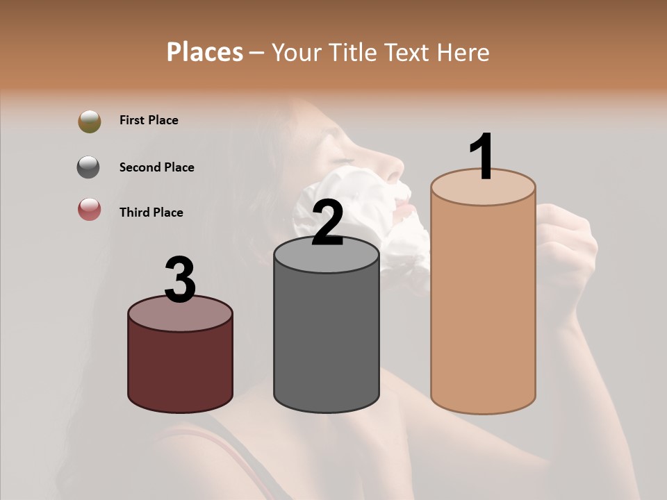 Woman Shave Mirror PowerPoint Template
