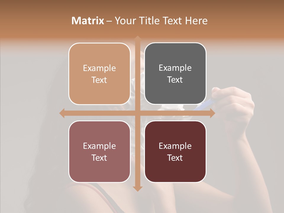 Woman Shave Mirror PowerPoint Template