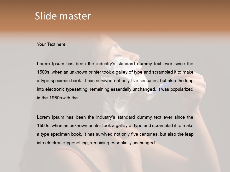 Woman Shave Mirror PowerPoint Template