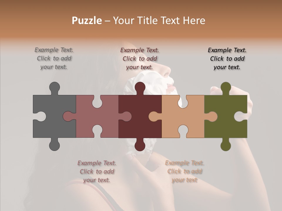 Woman Shave Mirror PowerPoint Template