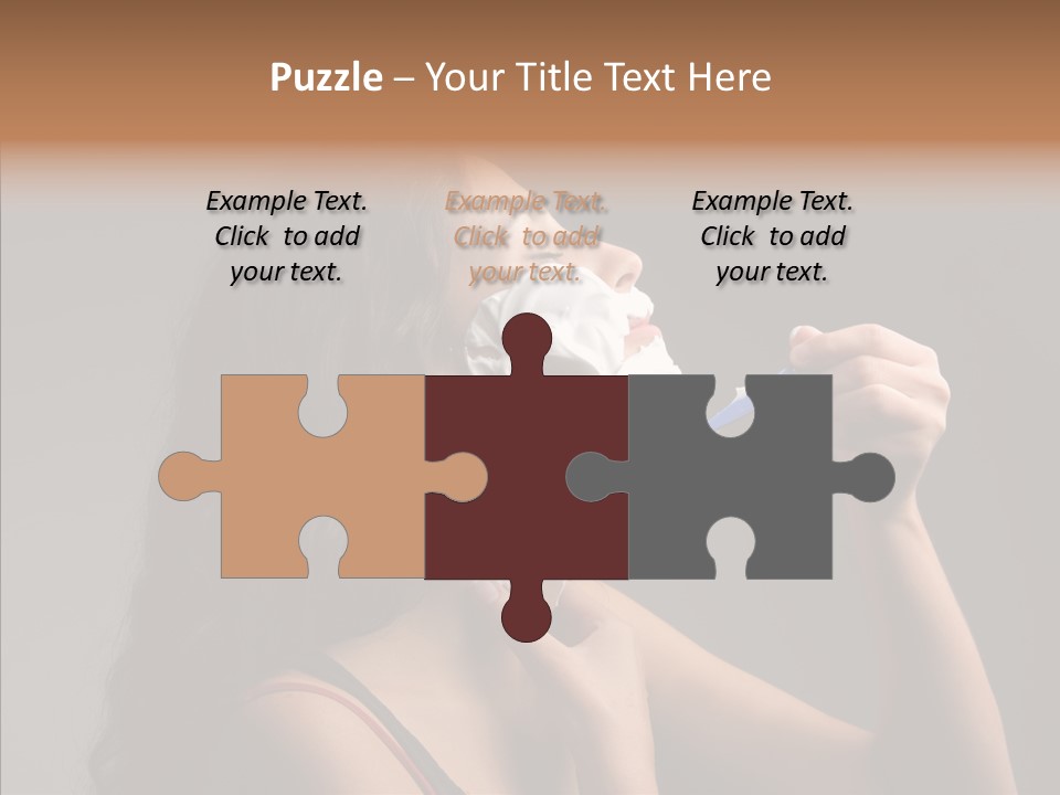 Woman Shave Mirror PowerPoint Template