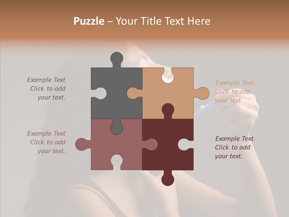 Woman Shave Mirror PowerPoint Template