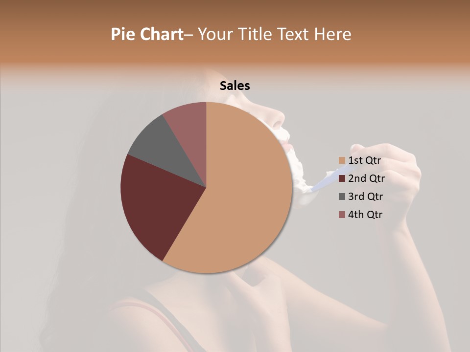 Woman Shave Mirror PowerPoint Template