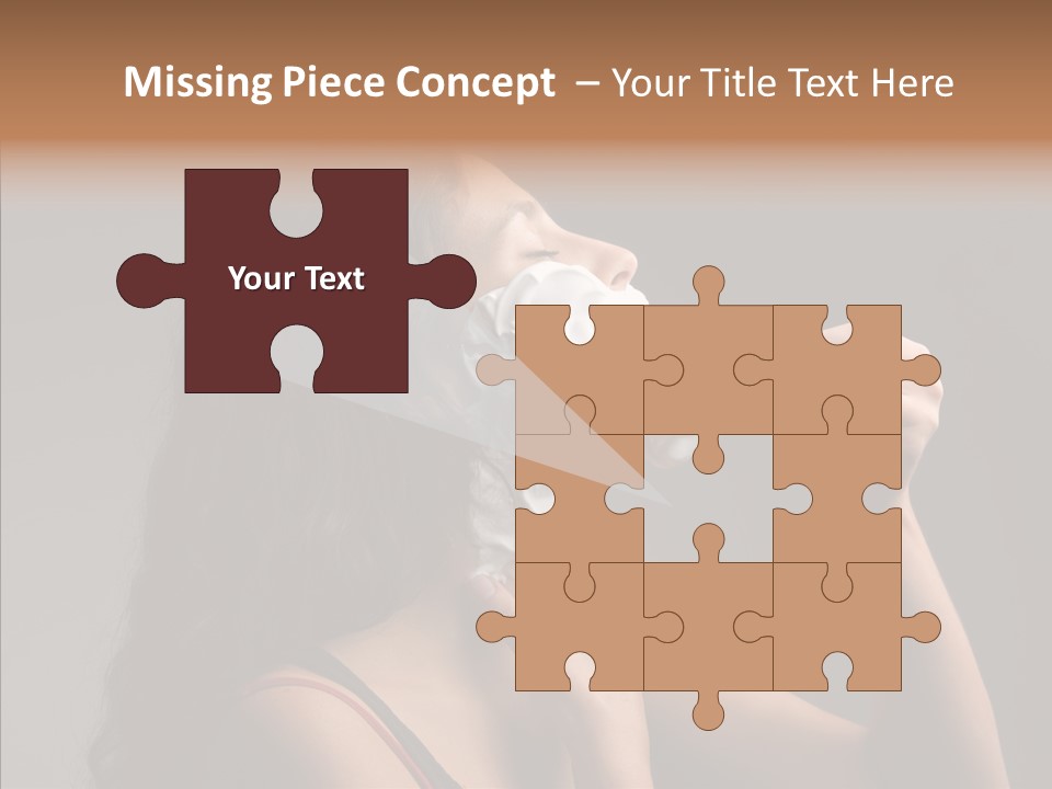 Woman Shave Mirror PowerPoint Template