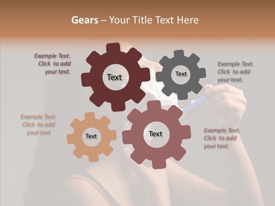 Woman Shave Mirror PowerPoint Template
