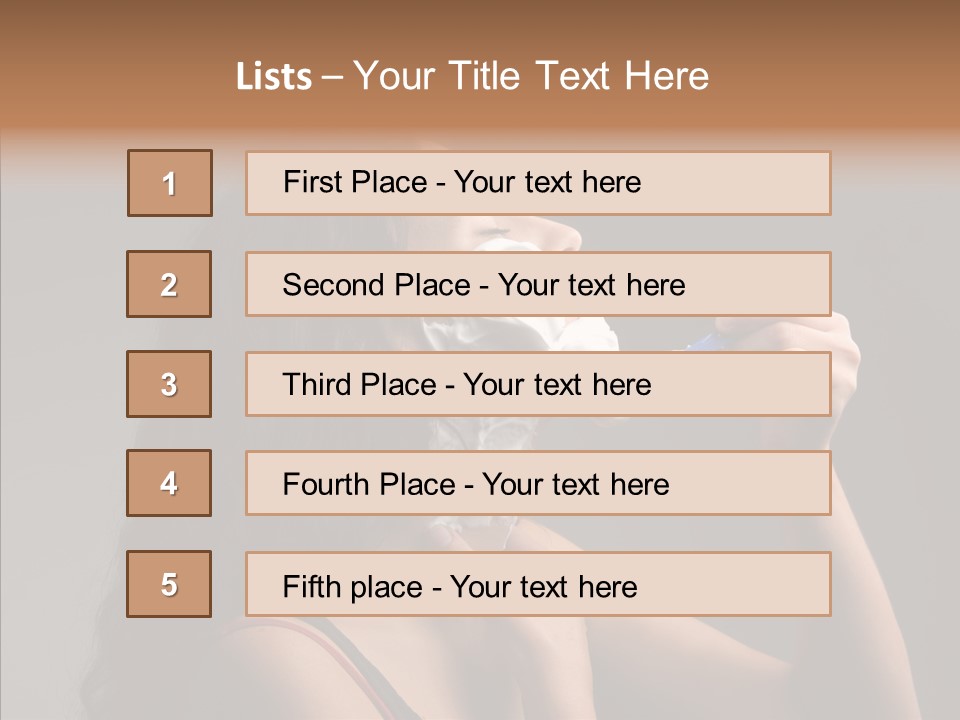 Woman Shave Mirror PowerPoint Template