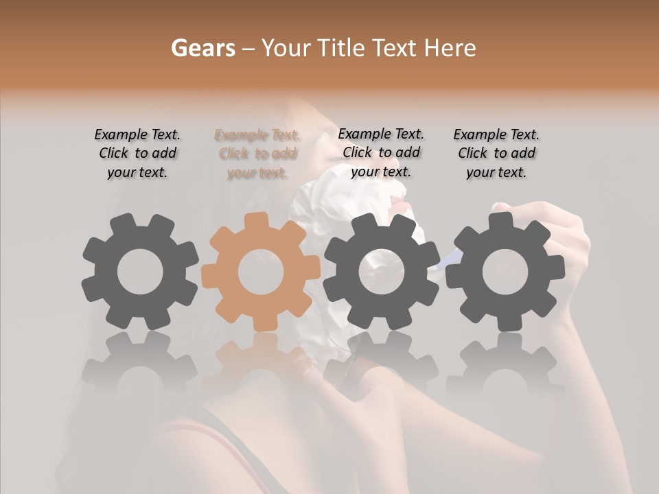 Woman Shave Mirror PowerPoint Template