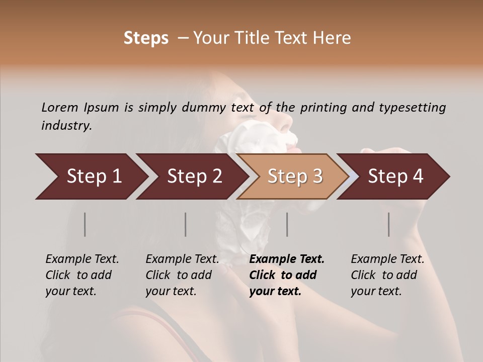 Woman Shave Mirror PowerPoint Template