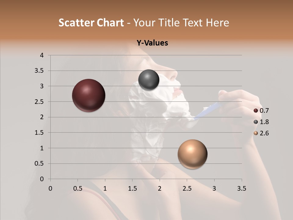 Woman Shave Mirror PowerPoint Template