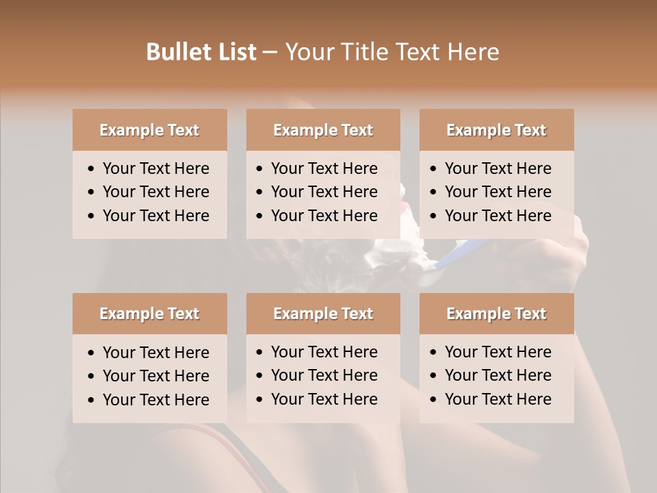 Woman Shave Mirror PowerPoint Template