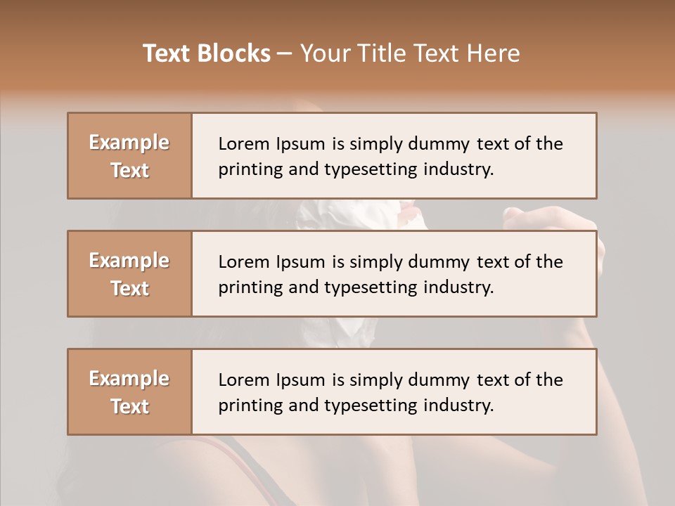 Woman Shave Mirror PowerPoint Template