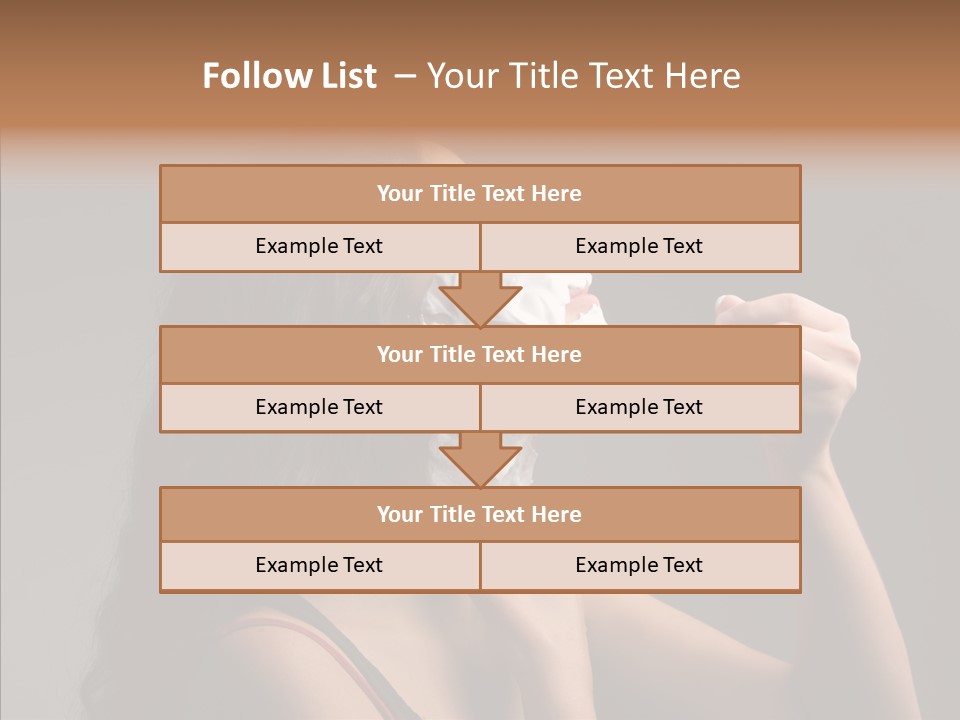 Woman Shave Mirror PowerPoint Template