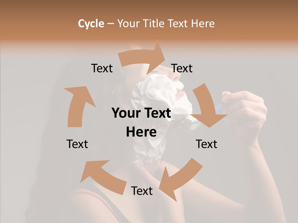Woman Shave Mirror PowerPoint Template